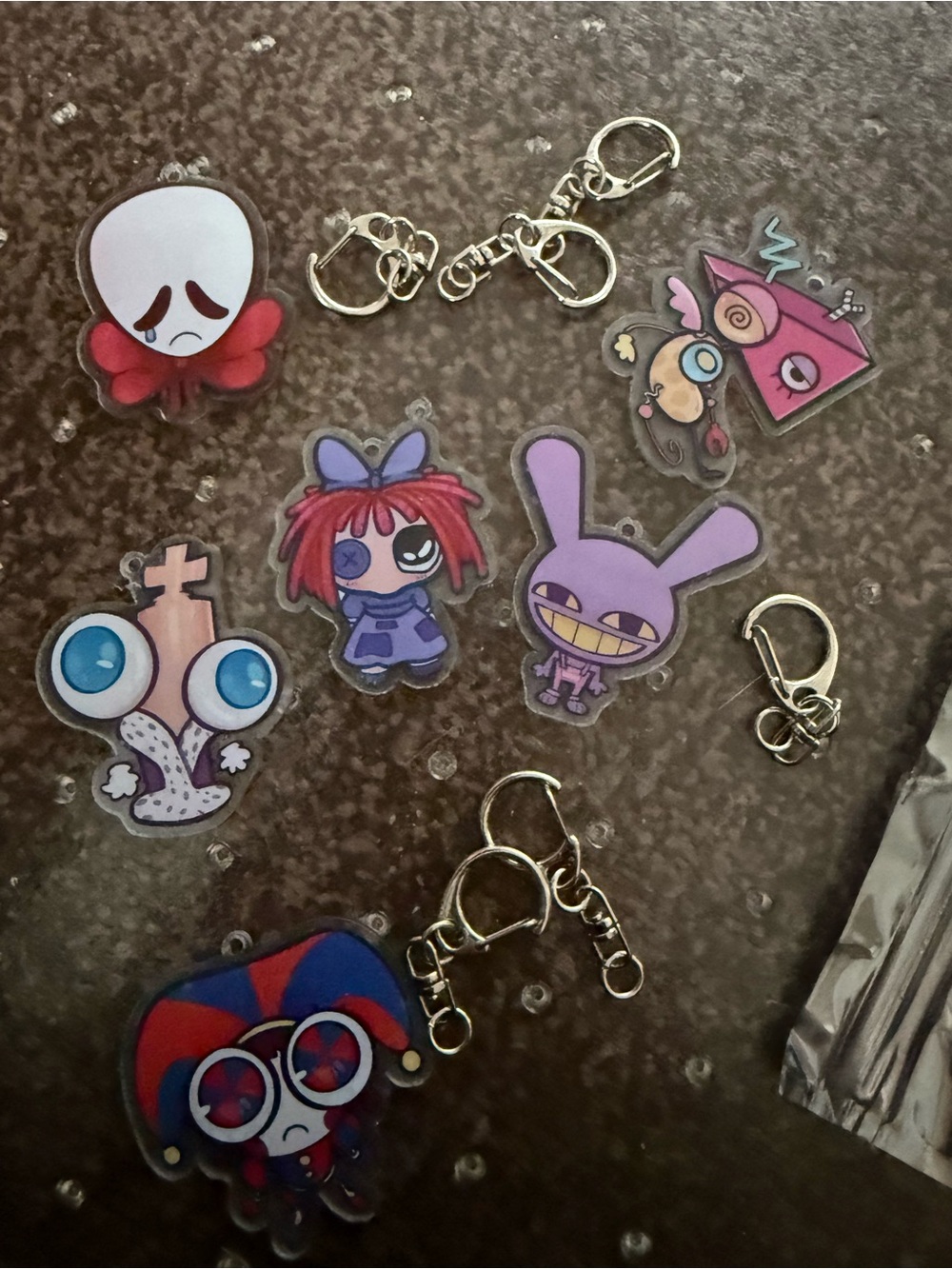 The Amazing Digital Circus inspired acrylic Keychains set of 6 Jax Pomni Zoobl
